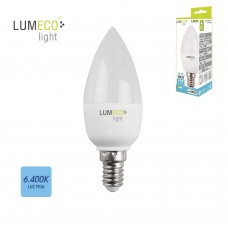 LAMPADA VELA LED 5W 400 LUMENS E14 6.400K TOM DE LUZ FRIA LUMECO