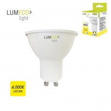 LAMPADA DICROICA GU10 SMD LED 5W 450 LUMENS LUZ FRIA 4.000K ABERTURA 120º LUMECO